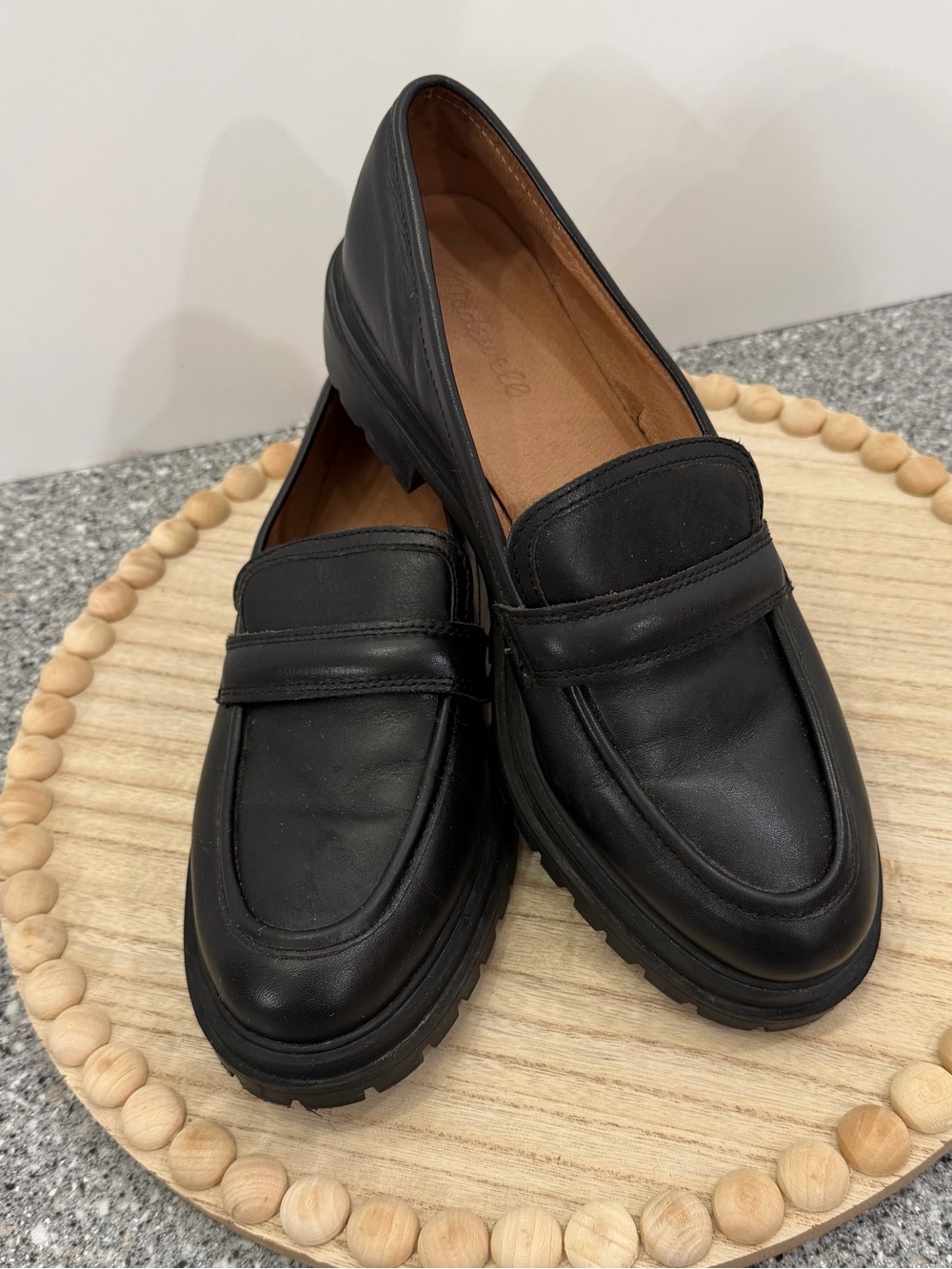 Madewell The Bradley Lugsole Loafer True Black Leather Size 10.5